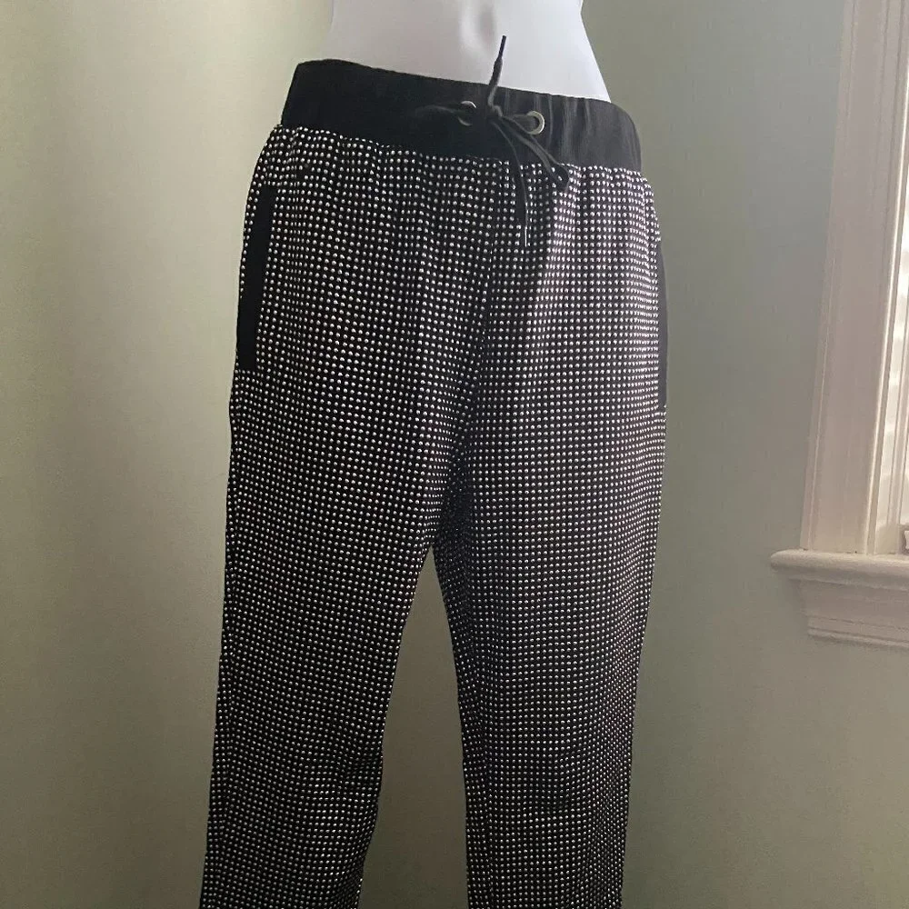 Black Rhynestone Joggers XS Brand New